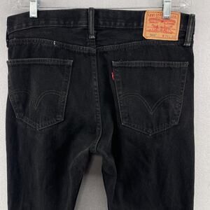 LEVIS 505 Jeans Men 34x34 Denim Straight Leg Regular Fit Red Tab Black